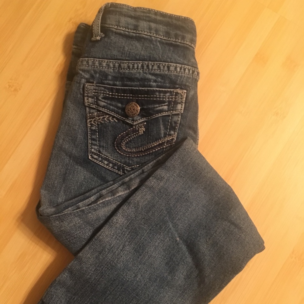 Boy's Silver Bootcut Jeans